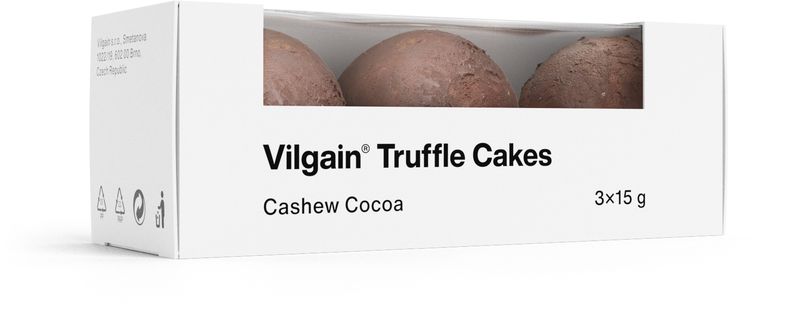 Vilgain Truffle Cakes BIO kešu a kakao 45 g (3 x 15 g) Obrázek