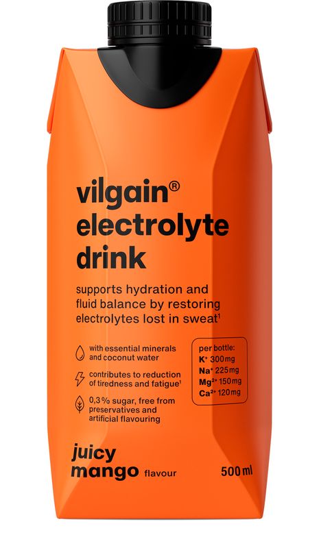 Levně Vilgain Electrolyte Drink – šťavnaté mango 500 ml