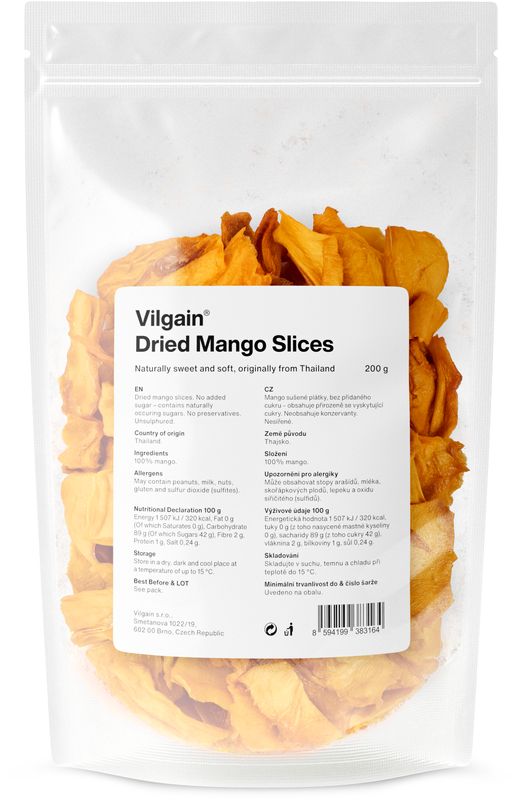 Vilgain Mango sušené 200 g Obrázek