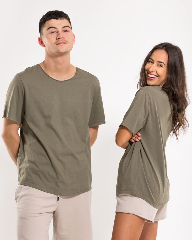 Vilgain Organic Raw Edge Tee – XS agávé akciós termékkép 1