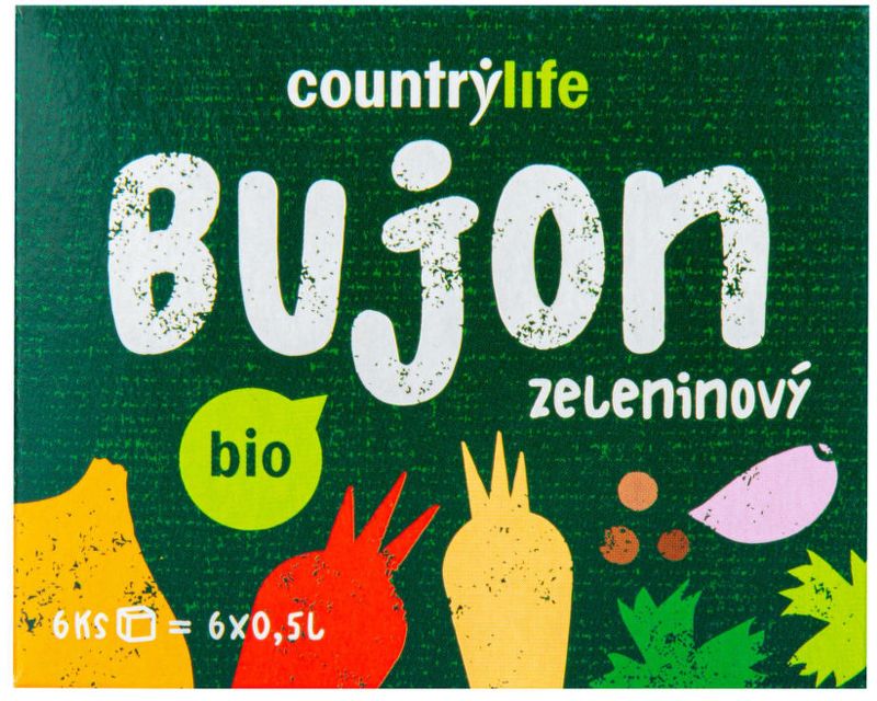 CountryLife - Bujón zeleninový, kostky, BIO, 66 g