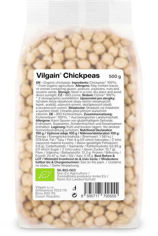 Vilgain Cizrna BIO 500 g Obrázek