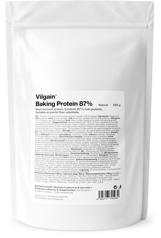 Vilgain 87% Protein na pečení 500 g Obrázek