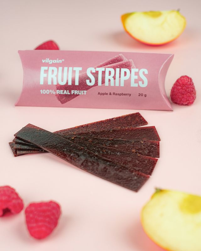 Vilgain Fruit Stripes Jablko a malina 20 g Obrázek