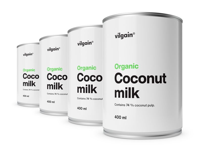 Vilgain Kokosové mléko BIO – 4× 400 ml