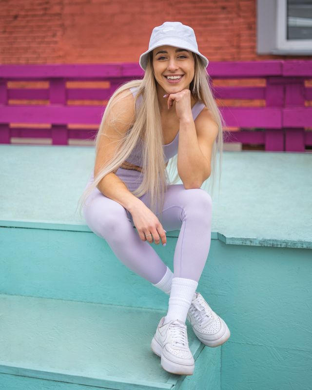 Vilgain x Andy Seamless Ribbed Legging M/L lila Obrázek