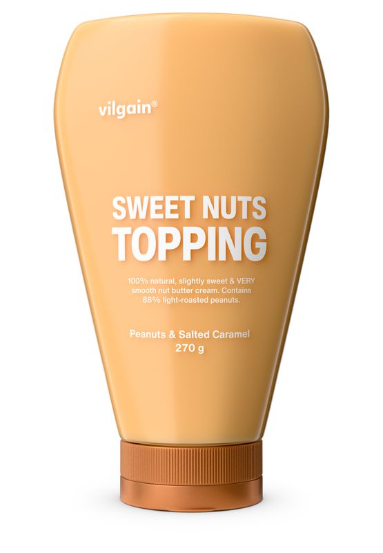 Levně Vilgain Sweet Nuts Topping – Arašídy se slaným karamelem 270 g