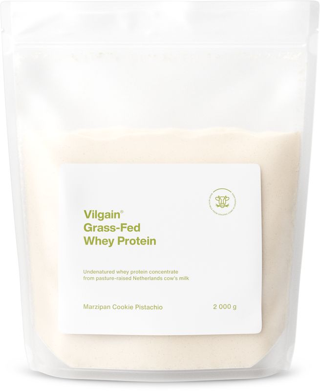 Vilgain Grass-Fed Whey Protein marcipánová sušenka s pistáciemi 2000 g Obrázek