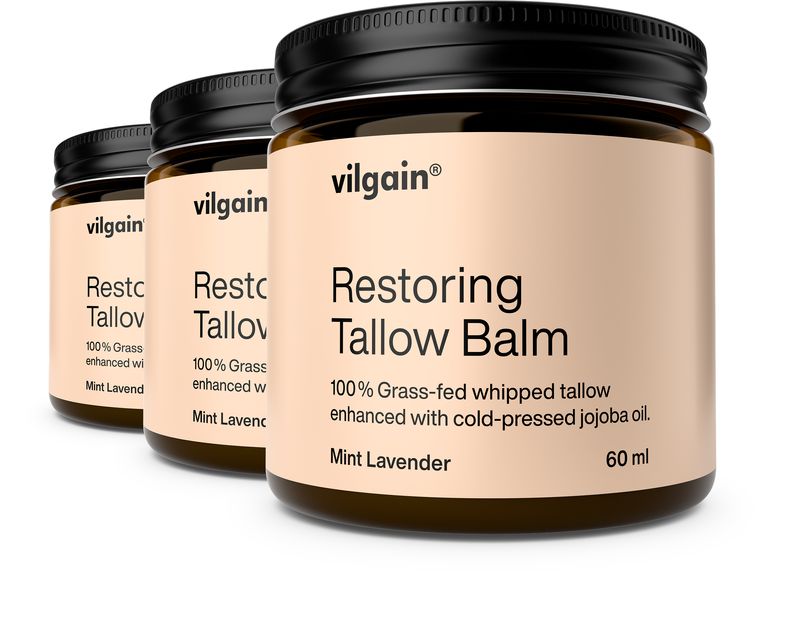 Vilgain Obnovující balzám z hovězího loje BIO – 3× Máta a levandule 60 ml