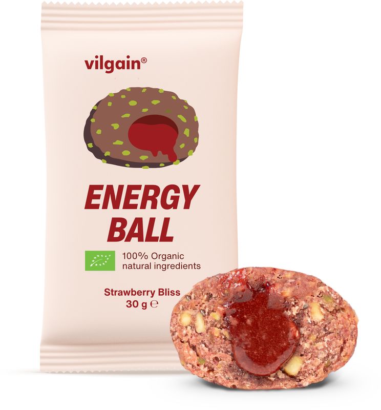 Vilgain Energy Ball BIO jahodový džem 30 g