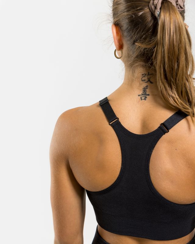 Vilgain Cotton Racer Back Bra S jet black Obrázek