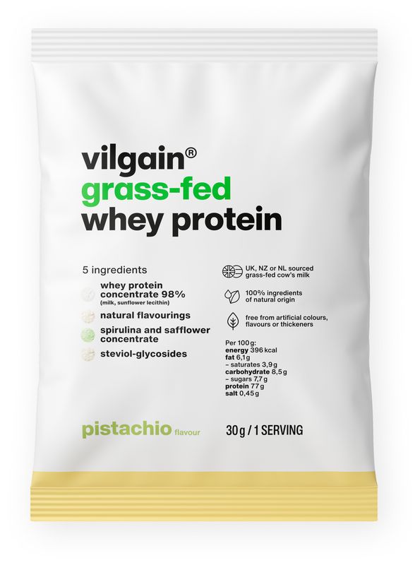 Levně Vilgain Grass-Fed Whey Protein – pistácie 30 g