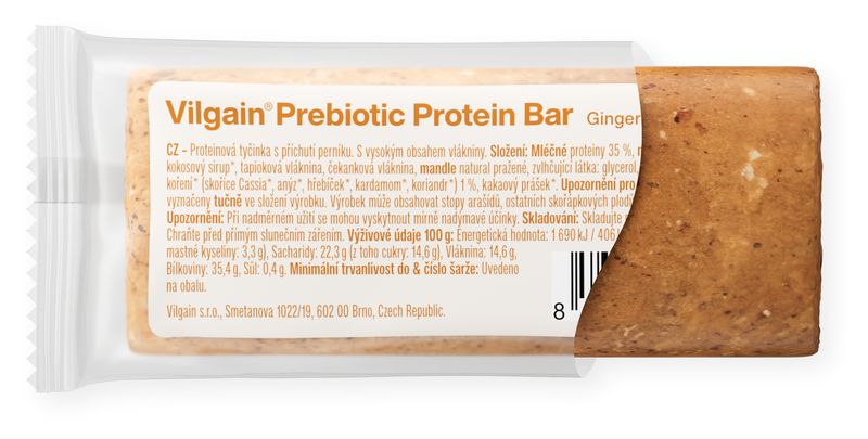 Vilgain Prebiotic Protein Bar gingerbread 55 g Obrázek