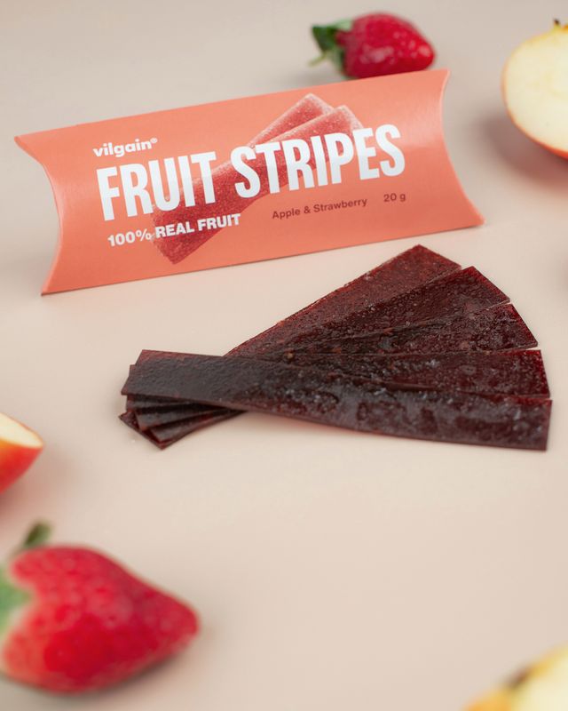 Vilgain Fruit Stripes Jablko a jahoda 20 g Obrázek