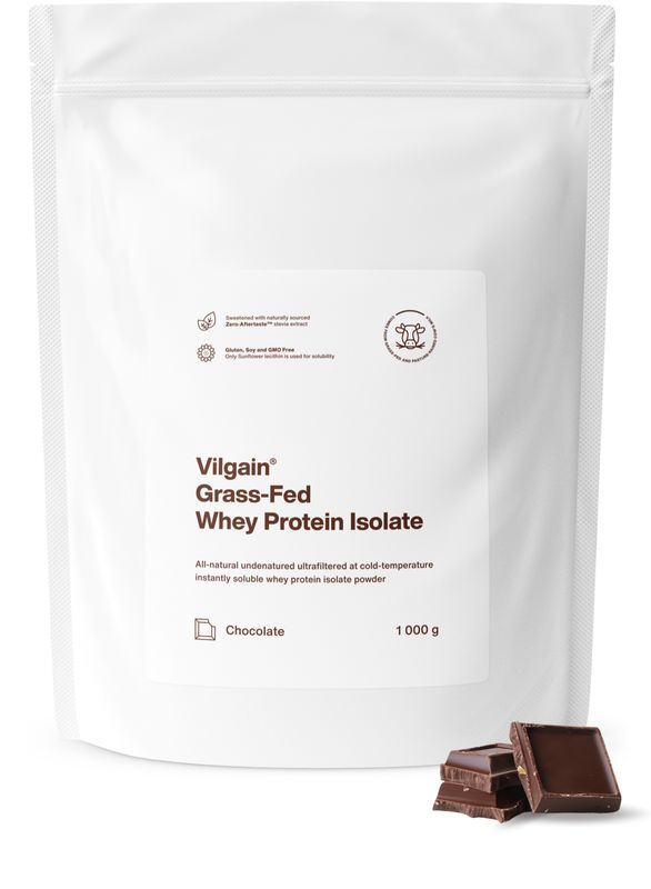 Vilgain Grass-Fed Whey Protein Isolate čokoláda 1000 g Obrázek