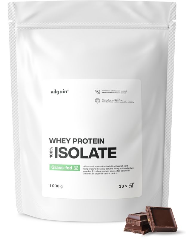 Vilgain Grass-Fed Whey Protein Isolate čokoláda 1000 g Obrázek