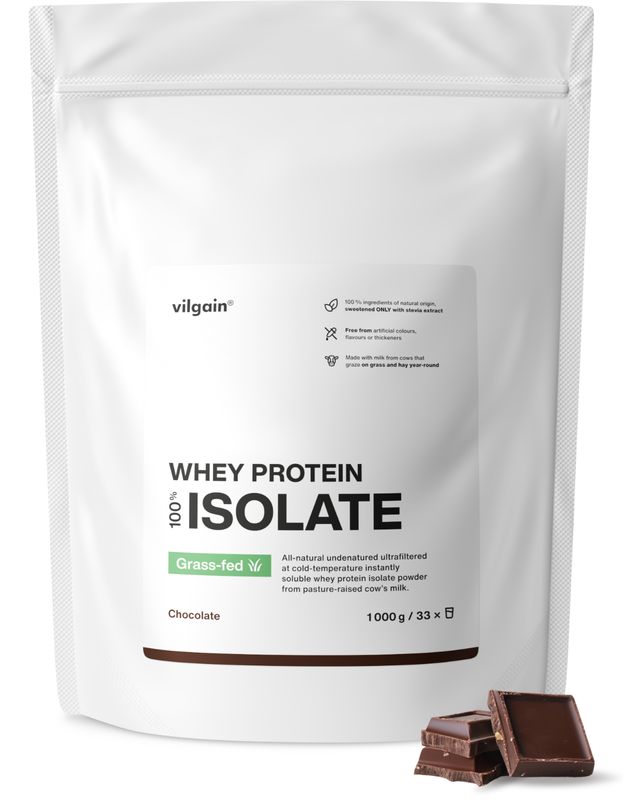 Vilgain Grass-Fed Whey Protein Isolate čokoláda 1000 g Obrázek