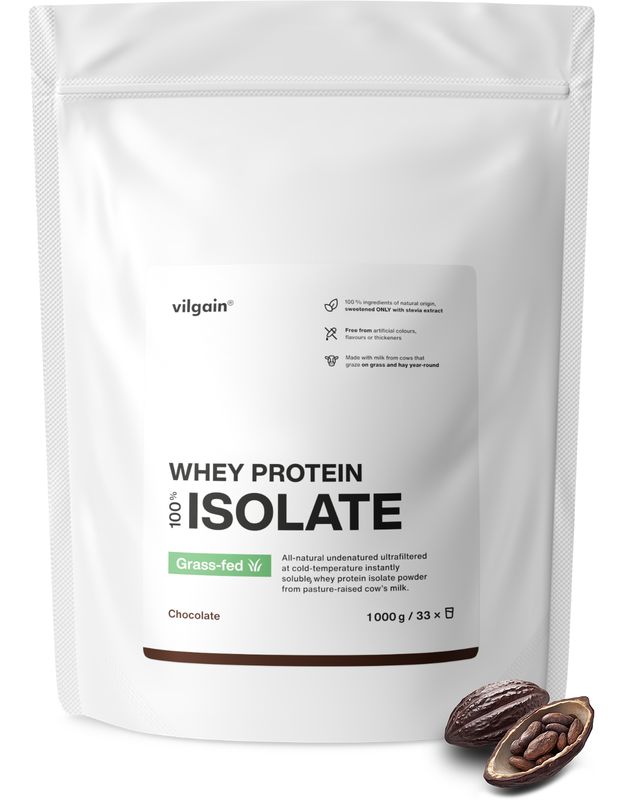 Vilgain Grass-Fed Whey Protein Isolate čokoláda 1000 g Obrázek