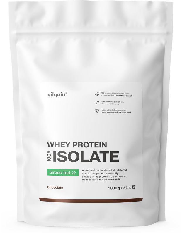 Levně Vilgain Grass-Fed Whey Protein Isolate – čokoláda 1 000 g