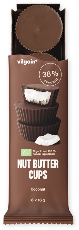 Vilgain Nut Butter Cups BIO kokos 39 g (3 x 13 g) Obrázek