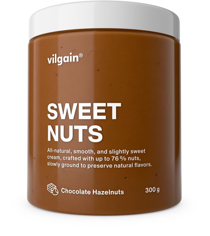Vilgain Sweet Nuts lískové ořechy s čokoládou 300 g Obrázek
