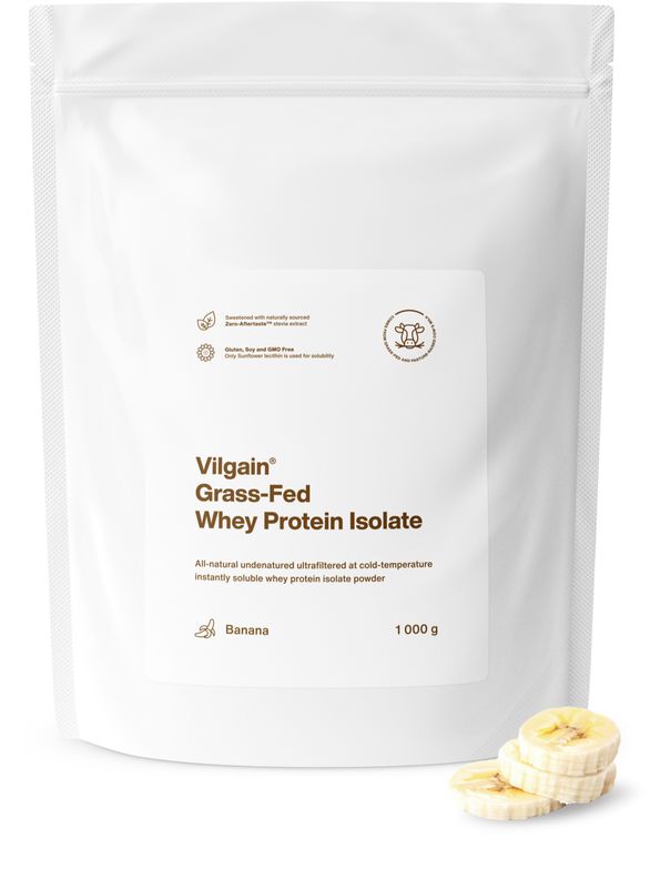 Vilgain Grass-Fed Whey Protein banán 1000 g Obrázek