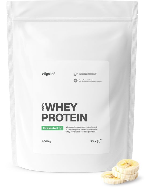 Vilgain Grass-Fed Whey Protein banán 1000 g Obrázek