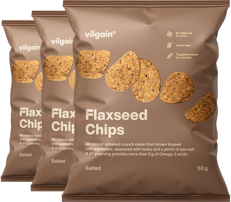 Vilgain Flaxseed Chips – 3× solené 50 g