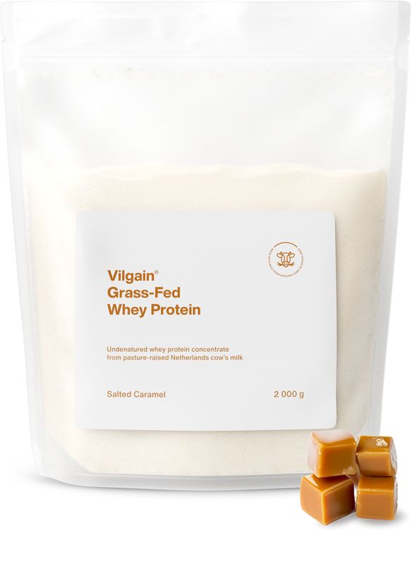 Vilgain Grass-Fed Whey Protein slaný karamel 2000 g Obrázek