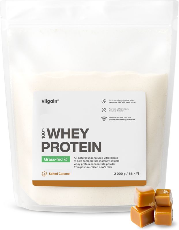 Vilgain Grass-Fed Whey Protein slaný karamel 2000 g Obrázek