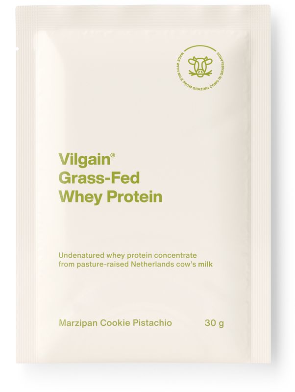 Vilgain Grass-Fed Whey Protein marcipánová sušenka s pistáciemi 30 g Obrázek