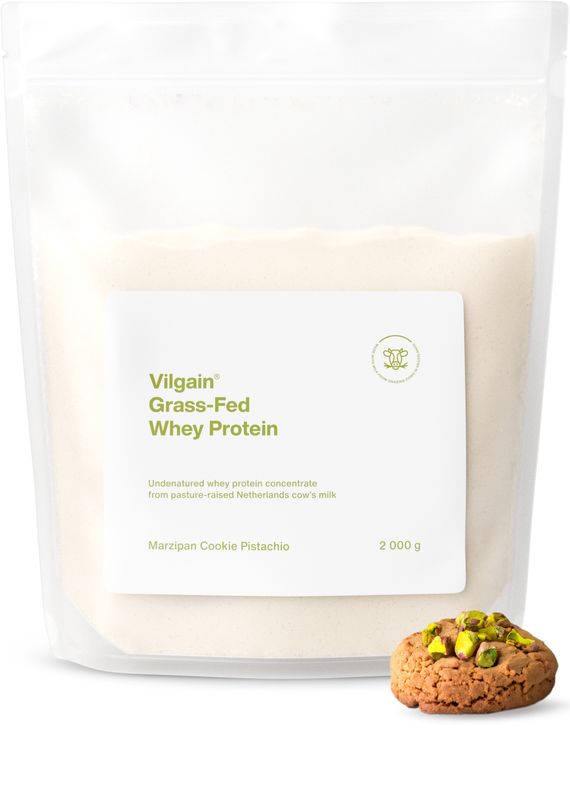 Vilgain Grass-Fed Whey Protein marcipánová sušenka s pistáciemi 2000 g Obrázek