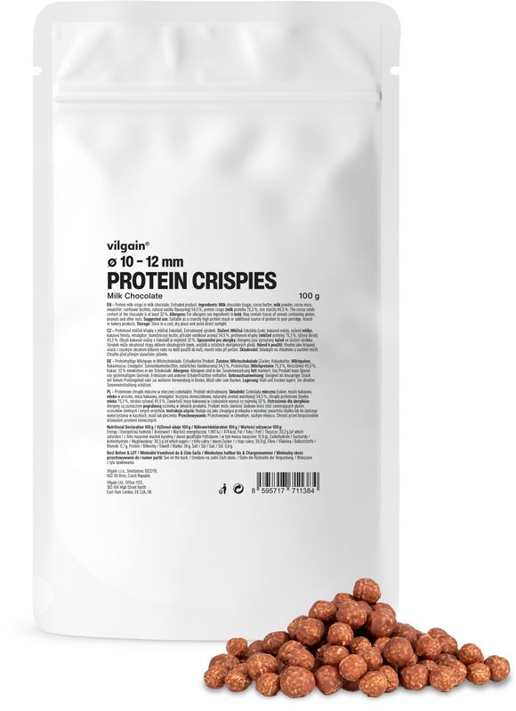 Vilgain Protein Crispies XL mléčná čokoláda 100 g