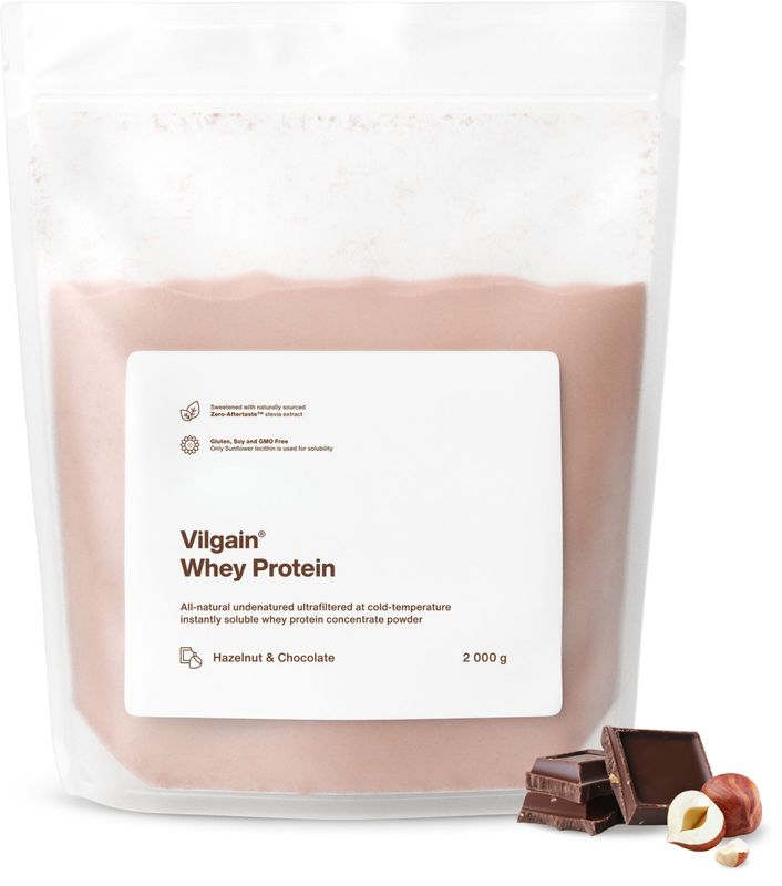 Vilgain Whey Protein čokoláda a lískový oříšek 2000 g Obrázek