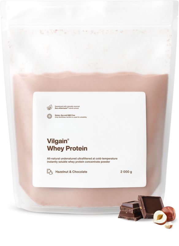 Vilgain Whey Protein čokoláda a lískový oříšek 2000 g Obrázek