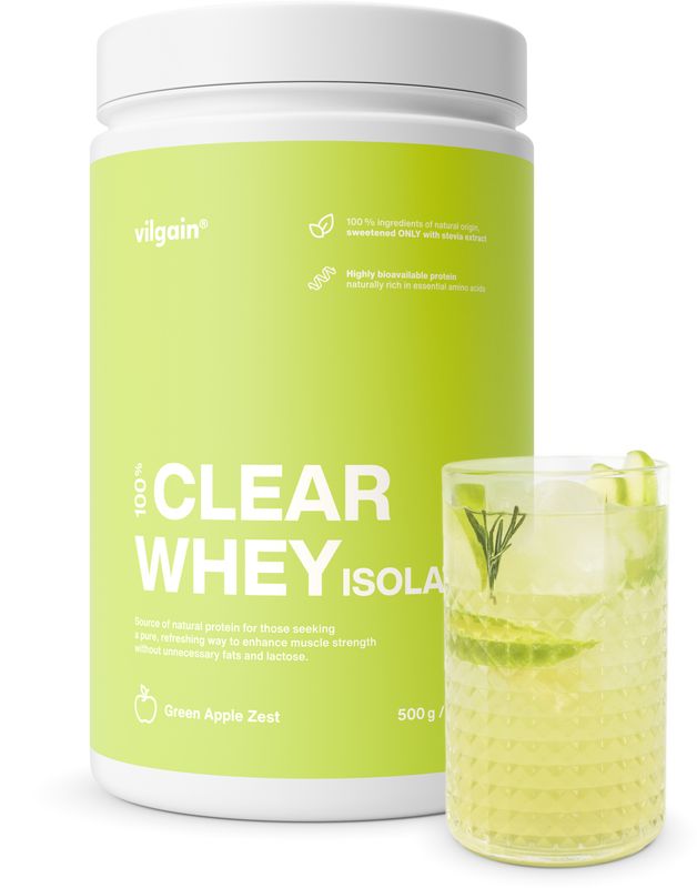 Vilgain Clear Whey Isolate Green apple zest 500 g Obrázek