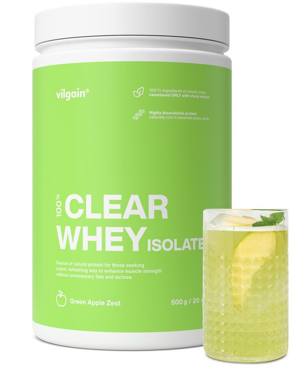 Vilgain Clear Whey Isolate Green apple zest 500 g Obrázek