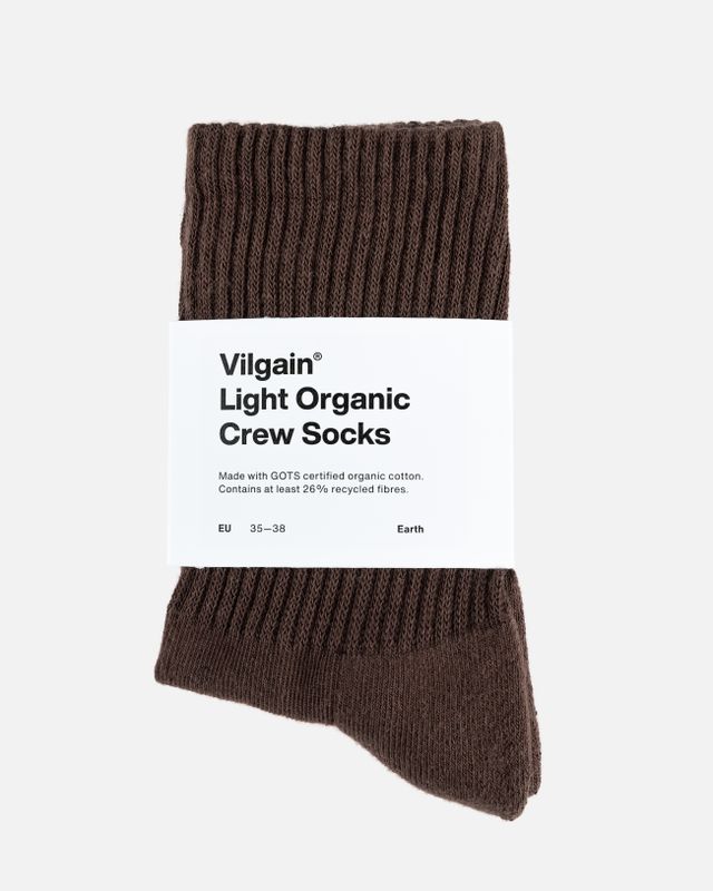 Vilgain Light Organic Crew Socks 43 - 46 1 pár earth Obrázek