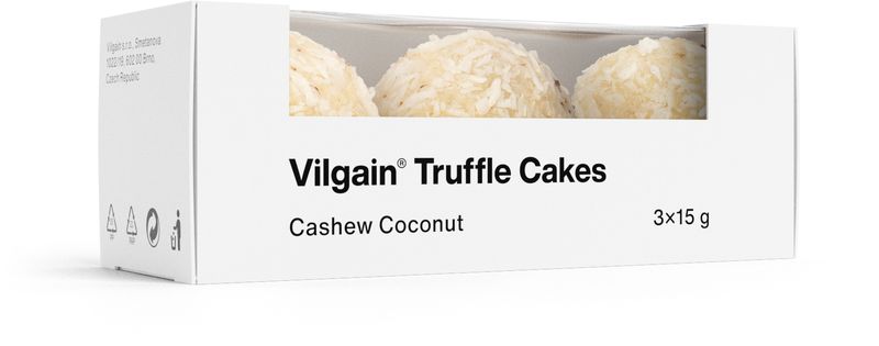 Vilgain Truffle Cakes BIO kešu a kokos 45 g (3 x 15 g) Obrázek