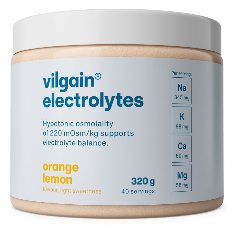 Vilgain Elektrolyty – pomeranč &amp; citron bez stévie 320 g