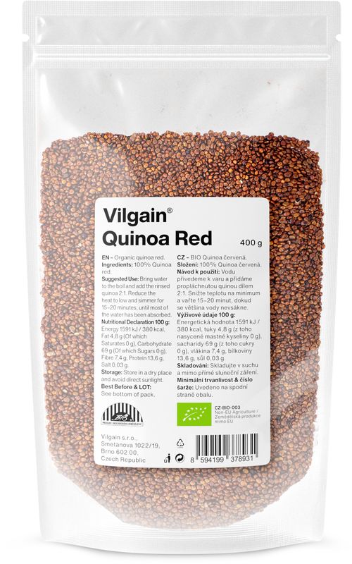 Vilgain Quinoa červená 400 g Obrázek