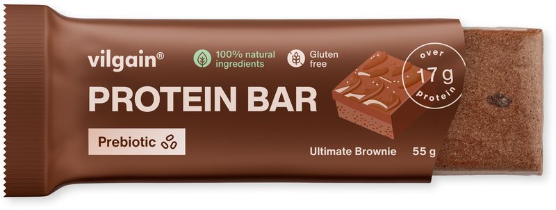 Vilgain Prebiotic Protein Bar – Ultimate Brownie 55 g