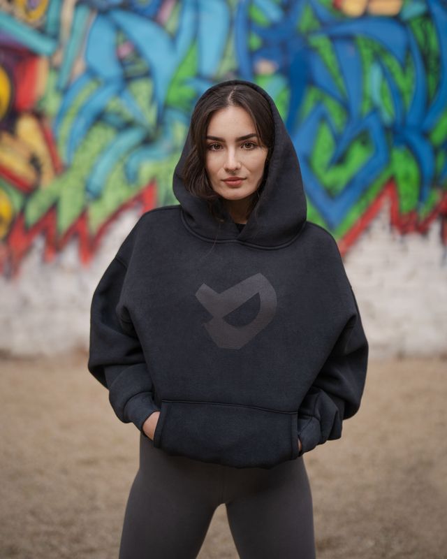 Vilgain Hero Mask Oversize Hoodie XS/S Černá Obrázek