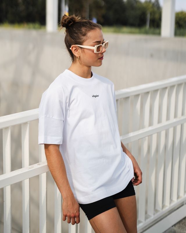 Vilgain Boxy Logotype Tee XS White Obrázek