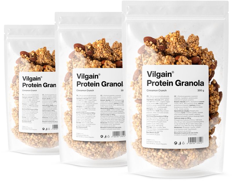 Vilgain Protein Granola –  3× křupavá skořice 350 g