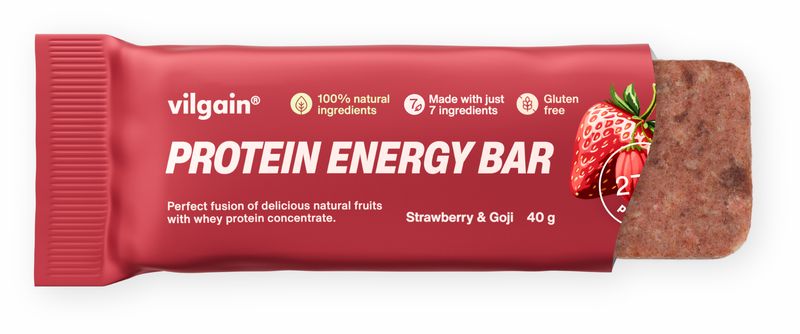 Vilgain Protein Energy Bar Jahoda a goji 40 g Obrázek