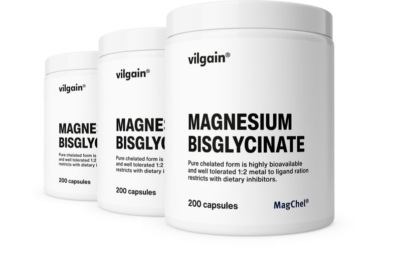 Vilgain Hořčík bisglycinát – 3× 200 kapslí