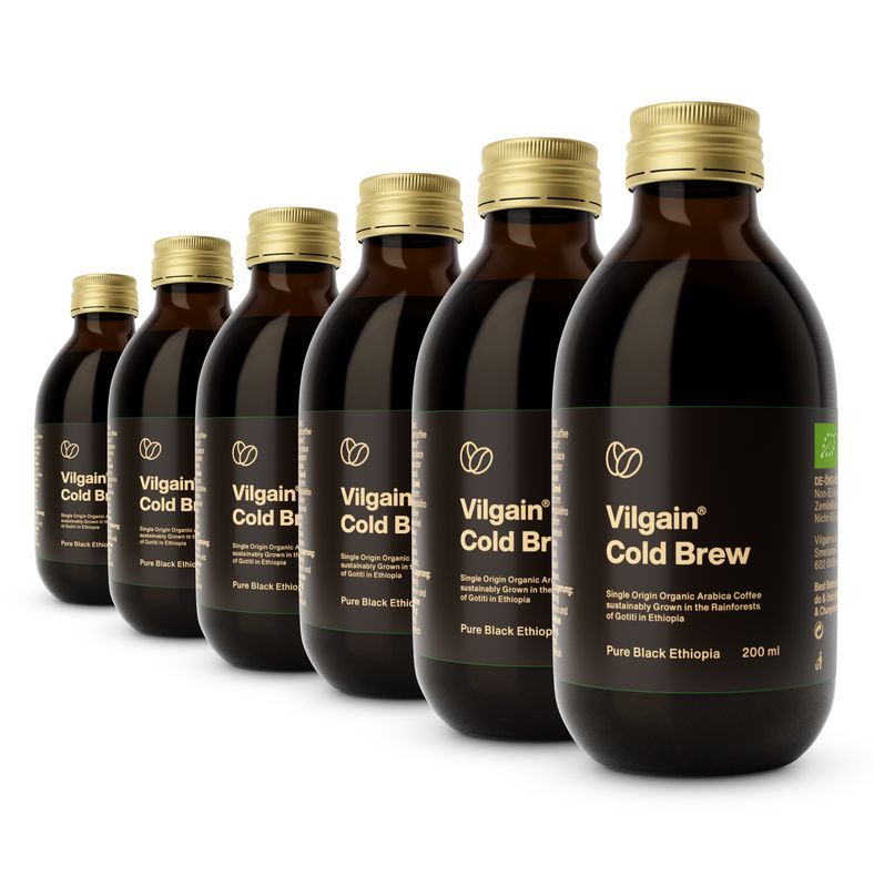 Vilgain Cold Brew BIO –  6× Pure Black Ethiopia 200 ml