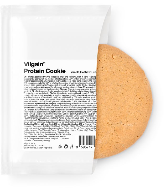 Vilgain Protein Cookie Vanilla cashew cream 80 g Obrázek