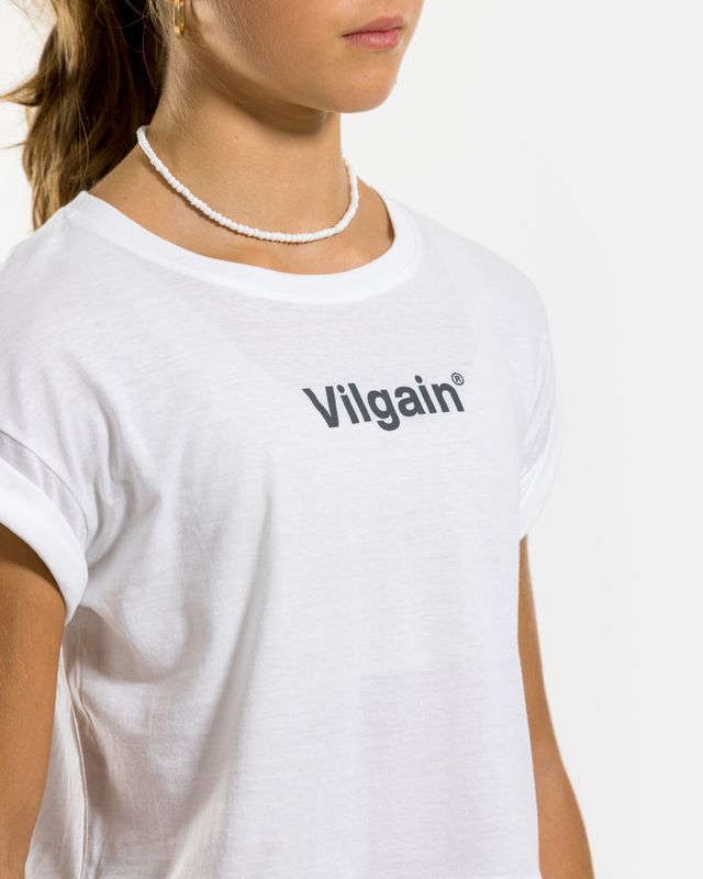 Vilgain Logotype Crop Top S Bílá Obrázek